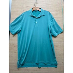 Peter Millar Summer Comfort Teal Blue Golf Polo Shirt Men's Medium
